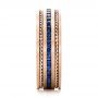 14k Rose Gold 14k Rose Gold Custom Blue Sapphire Men's Band - Side View -  102750 - Thumbnail