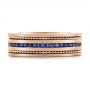 18k Rose Gold 18k Rose Gold Custom Blue Sapphire Men's Band - Top View -  102750 - Thumbnail