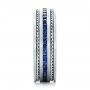  Platinum Platinum Custom Blue Sapphire Men's Band - Side View -  102750 - Thumbnail