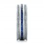  Platinum Platinum Custom Blue Sapphire Men's Band - Side View -  102750 - Thumbnail