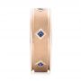 18k Rose Gold 18k Rose Gold Custom Blue Sapphire Men's Wedding Band - Side View -  103143 - Thumbnail