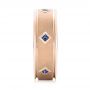 14k Rose Gold 14k Rose Gold Custom Blue Sapphire Men's Wedding Band - Side View -  103143 - Thumbnail