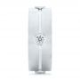 18k White Gold Custom Blue Sapphire And Diamond Men's Band - Side View -  104257 - Thumbnail