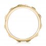 14k Yellow Gold 14k Yellow Gold Custom Blue Sapphire And Diamond Men's Band - Front View -  103352 - Thumbnail