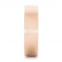 14k Rose Gold 14k Rose Gold Custom Blue Sapphire And Diamond Men's Wedding Band - Side View -  102779 - Thumbnail