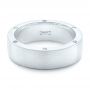  Platinum Custom Blue Sapphire And Diamond Men's Wedding Band - Flat View -  102779 - Thumbnail