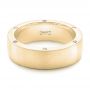 18k Yellow Gold 18k Yellow Gold Custom Blue Sapphire And Diamond Men's Wedding Band - Flat View -  102779 - Thumbnail