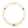 18k Yellow Gold 18k Yellow Gold Custom Blue Sapphire And Diamond Men's Wedding Band - Front View -  102779 - Thumbnail