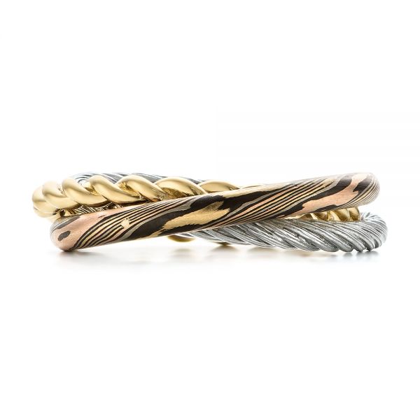 Custom Braided Mokume White Wedding Band #103986 - Seattle ...