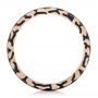 18k Rose Gold 18k Rose Gold Custom Brushed Black Diamond Men's Band - Front View -  102804 - Thumbnail