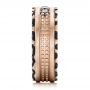 14k Rose Gold 14k Rose Gold Custom Brushed Black Diamond Men's Band - Side View -  102804 - Thumbnail