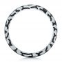 18k White Gold 18k White Gold Custom Brushed Black Diamond Men's Band - Front View -  102804 - Thumbnail