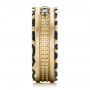 14k Yellow Gold 14k Yellow Gold Custom Brushed Black Diamond Men's Band - Side View -  102804 - Thumbnail