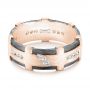 18k Rose Gold 18k Rose Gold Custom Brushed Diamond Men's Band - Flat View -  102988 - Thumbnail