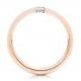 18k Rose Gold 18k Rose Gold Custom Brushed Diamond Men's Band - Front View -  102799 - Thumbnail