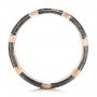 14k Rose Gold 14k Rose Gold Custom Brushed Diamond Men's Band - Side View -  102988 - Thumbnail