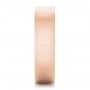 18k Rose Gold 18k Rose Gold Custom Brushed Diamond Men's Band - Side View -  102799 - Thumbnail