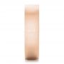 14k Rose Gold 14k Rose Gold Custom Brushed Diamond Men's Band - Side View -  102799 - Thumbnail