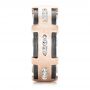 18k Rose Gold 18k Rose Gold Custom Brushed Diamond Men's Band - Front View -  102988 - Thumbnail