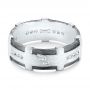  Platinum Custom Brushed Diamond Men's Band - Flat View -  102988 - Thumbnail