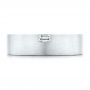  Platinum Custom Brushed Diamond Men's Band - Top View -  102799 - Thumbnail