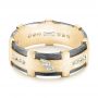 14k Yellow Gold 14k Yellow Gold Custom Brushed Diamond Men's Band - Flat View -  102988 - Thumbnail