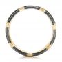 18k Yellow Gold 18k Yellow Gold Custom Brushed Diamond Men's Band - Side View -  102988 - Thumbnail
