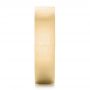 18k Yellow Gold 18k Yellow Gold Custom Brushed Diamond Men's Band - Side View -  102799 - Thumbnail