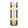 14k Yellow Gold 14k Yellow Gold Custom Brushed Diamond Men's Band - Side View -  102988 - Thumbnail