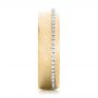 18k Yellow Gold 18k Yellow Gold Custom Brushed Diamond Men's Wedding Band - Side View -  102812 - Thumbnail