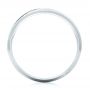 14k White Gold 14k White Gold Custom Brushed Finish Blue Sapphire And Diamond Men's Band - Front View -  103653 - Thumbnail