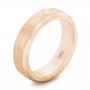 14k Rose Gold 14k Rose Gold Custom Brushed Men's Wedding Band - Three-Quarter View -  102843 - Thumbnail