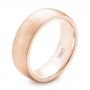 14k Rose Gold 14k Rose Gold Custom Brushed Men's Wedding Band - Three-Quarter View -  103280 - Thumbnail