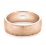 18k Rose Gold 18k Rose Gold Custom Brushed Men's Wedding Band - Flat View -  103280 - Thumbnail