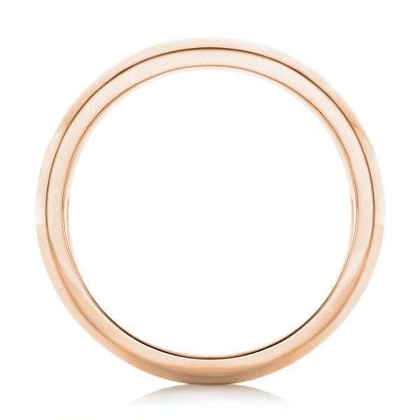18k Rose Gold 18k Rose Gold Custom Brushed Men's Wedding Band - Front View - 102843