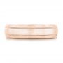 18k Rose Gold 18k Rose Gold Custom Brushed Men's Wedding Band - Top View -  102842 - Thumbnail