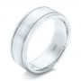  Platinum Platinum Custom Brushed Men's Wedding Band - Three-Quarter View -  102343 - Thumbnail