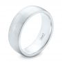  Platinum Platinum Custom Brushed Men's Wedding Band - Three-Quarter View -  103280 - Thumbnail