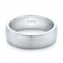 18k White Gold 18k White Gold Custom Brushed Men's Wedding Band - Flat View -  103280 - Thumbnail