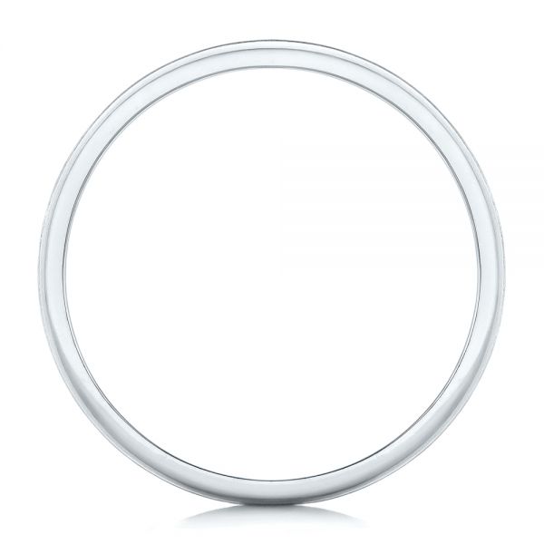 Platinum Custom Brushed Men's Wedding Band - Front View - 102842