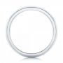  Platinum Custom Brushed Men's Wedding Band - Front View -  102843 - Thumbnail