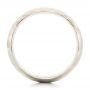 14k White Gold Custom Brushed Men's Wedding Band - Front View -  102967 - Thumbnail