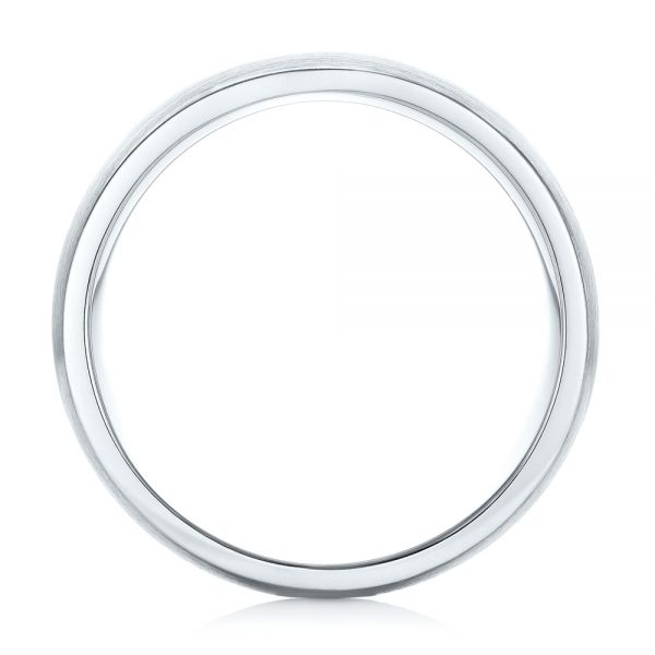 Platinum Platinum Custom Brushed Men's Wedding Band - Front View - 103280