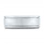 14k White Gold Custom Brushed Men's Wedding Band - Top View -  102343 - Thumbnail