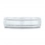 18k White Gold 18k White Gold Custom Brushed Men's Wedding Band - Top View -  102842 - Thumbnail