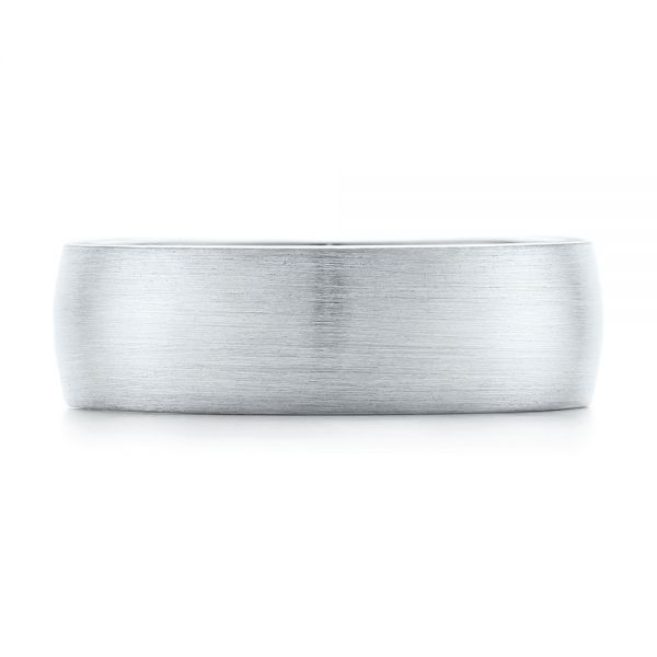 Platinum Platinum Custom Brushed Men's Wedding Band - Top View - 103280