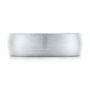 14k White Gold 14k White Gold Custom Brushed Men's Wedding Band - Top View -  103280 - Thumbnail