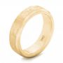 14k Yellow Gold 14k Yellow Gold Custom Brushed Men's Wedding Band - Three-Quarter View -  102843 - Thumbnail