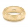 14k Yellow Gold 14k Yellow Gold Custom Brushed Men's Wedding Band - Flat View -  102967 - Thumbnail