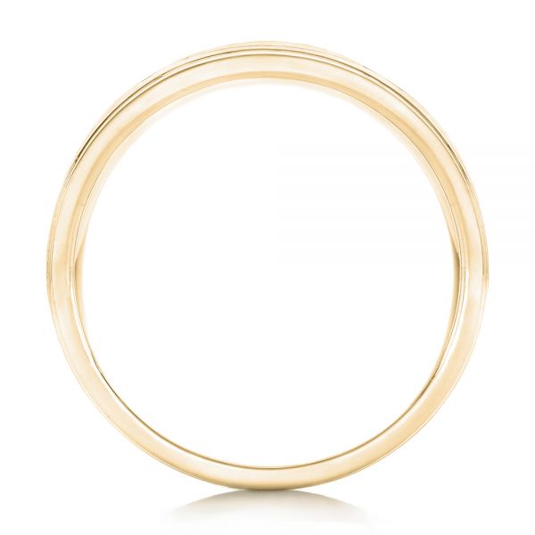 14k Yellow Gold 14k Yellow Gold Custom Brushed Men's Wedding Band - Front View -  102456